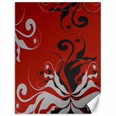 Nature Background Abstract Red Gray Black Canvas 18  X 24  by danenraven