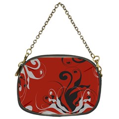 Nature Background Abstract Red Gray Black Chain Purse (one Side) by danenraven