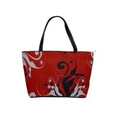 Nature Background Abstract Red Gray Black Classic Shoulder Handbag by danenraven