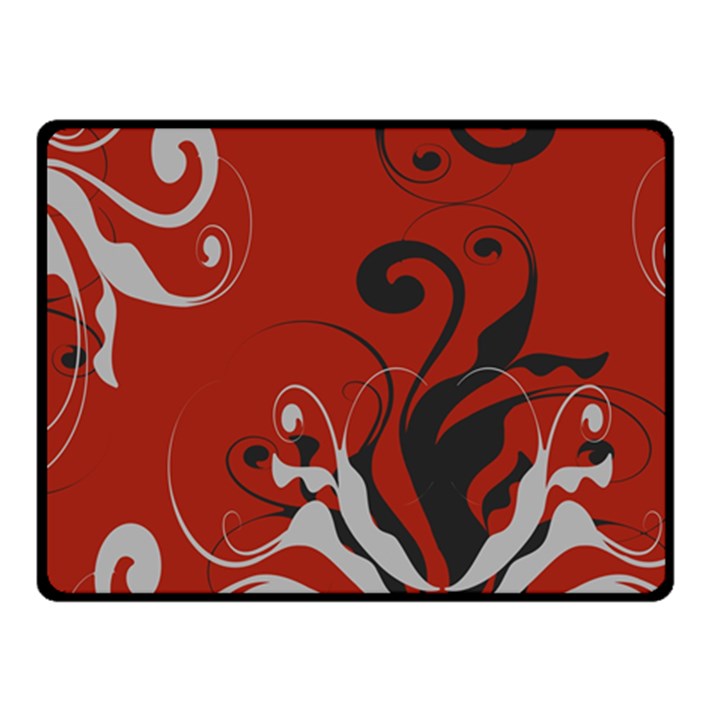 Nature Background Abstract Red Gray Black Fleece Blanket (Small)