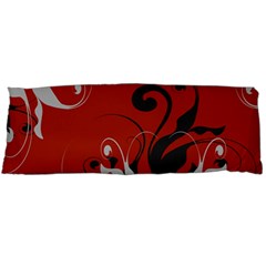 Nature Background Abstract Red Gray Black Body Pillow Case (dakimakura) by danenraven