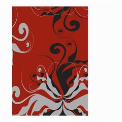 Nature Background Abstract Red Gray Black Small Garden Flag (two Sides) by danenraven