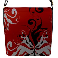 Nature Background Abstract Red Gray Black Flap Closure Messenger Bag (s) by danenraven