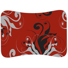 Nature Background Abstract Red Gray Black Velour Seat Head Rest Cushion by danenraven