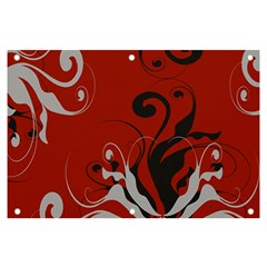 Nature Background Abstract Red Gray Black Banner And Sign 6  X 4 