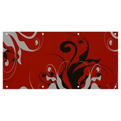 Nature Background Abstract Red Gray Black Banner And Sign 8  X 4  by danenraven