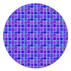 Background Mosaic Purple Blue Magnet 5  (round) by danenraven