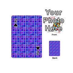 Background Mosaic Purple Blue Playing Cards 54 Designs (mini) by danenraven