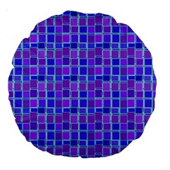 Background Mosaic Purple Blue Large 18  Premium Round Cushions by danenraven