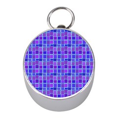 Background Mosaic Purple Blue Mini Silver Compasses by danenraven