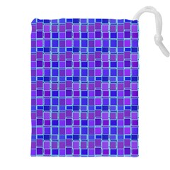 Background Mosaic Purple Blue Drawstring Pouch (5xl) by danenraven