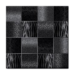 Gray Animal Print Tile Coaster by danenraven