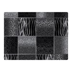 Gray Animal Print Double Sided Flano Blanket (Mini)  35 x27  Blanket Front