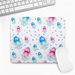 Jellyfis Pink Blue Cartoon Large Mousepads by danenraven