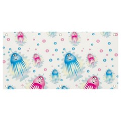 Jellyfis Pink Blue Cartoon Banner And Sign 4  X 2  by danenraven