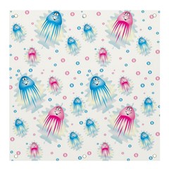 Jellyfis Pink Blue Cartoon Banner And Sign 4  X 4  by danenraven