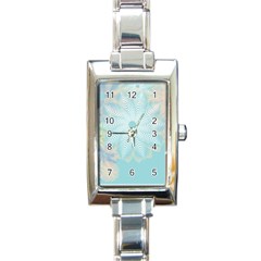 Floral Abstract Flowers Pattern Rectangle Italian Charm Watch by danenraven