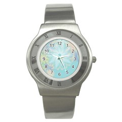 Floral Abstract Flowers Pattern Stainless Steel Watch by danenraven