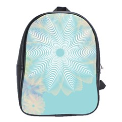 Floral Abstract Flowers Pattern School Bag (xl) by danenraven