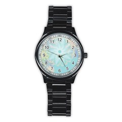 Floral Abstract Flowers Pattern Stainless Steel Round Watch by danenraven