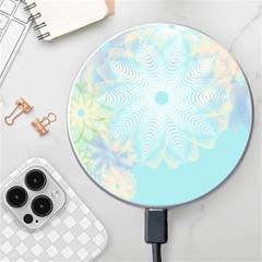 Floral Abstract Flowers Pattern Wireless Charger by danenraven