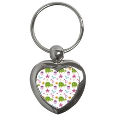 Turtle Animal Sea Life Key Chain (heart) by danenraven