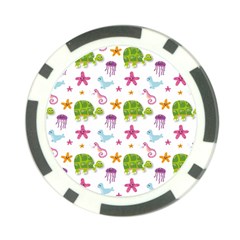 Turtle Animal Sea Life Poker Chip Card Guard by danenraven