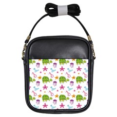 Turtle Animal Sea Life Girls Sling Bag by danenraven