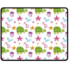 Turtle Animal Sea Life Fleece Blanket (medium)  by danenraven