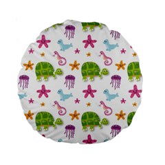 Turtle Animal Sea Life Standard 15  Premium Round Cushions by danenraven