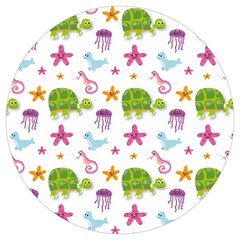 Turtle Animal Sea Life Round Trivet by danenraven