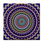 Kaleidoscope Geometric Circles Tile Coaster Front