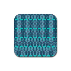 Abstract Chevron Zigzag Pattern Rubber Coaster (square) by danenraven