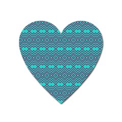 Abstract Chevron Zigzag Pattern Heart Magnet by danenraven