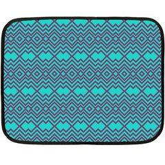 Abstract Chevron Zigzag Pattern Double Sided Fleece Blanket (mini)  by danenraven