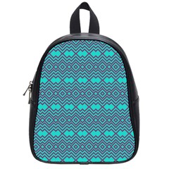 Abstract Chevron Zigzag Pattern School Bag (small) by danenraven