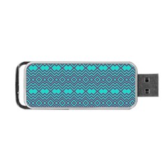 Abstract Chevron Zigzag Pattern Portable Usb Flash (one Side) by danenraven