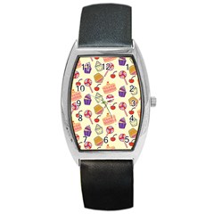 Cupcake Pattern Lollipop Barrel Style Metal Watch by danenraven