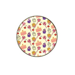 Cupcake Pattern Lollipop Hat Clip Ball Marker (4 Pack) by danenraven