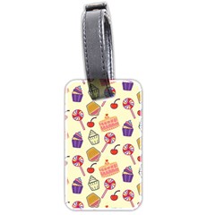 Cupcake Pattern Lollipop Luggage Tag (two Sides) by danenraven