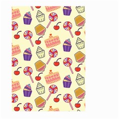 Cupcake Pattern Lollipop Large Garden Flag (two Sides) by danenraven