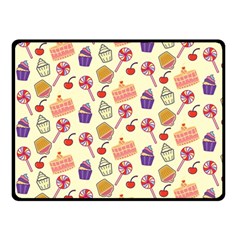 Cupcake Pattern Lollipop Double Sided Fleece Blanket (small)  by danenraven