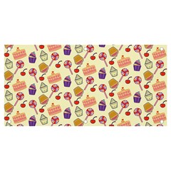 Cupcake Pattern Lollipop Banner And Sign 4  X 2 