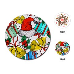 Christmas-gifts-gift-red-december Playing Cards Single Design (round)