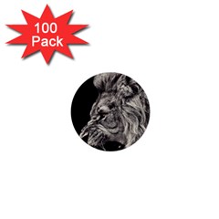 Angry Male Lion 1  Mini Buttons (100 Pack)  by Jancukart