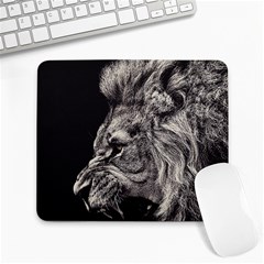 Angry Male Lion Large Mousepads