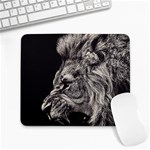 Angry Male Lion Large Mousepads Front