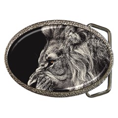 Angry Male Lion Belt Buckles by Jancukart