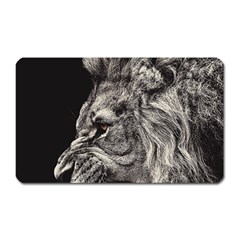 Angry Male Lion Magnet (rectangular)