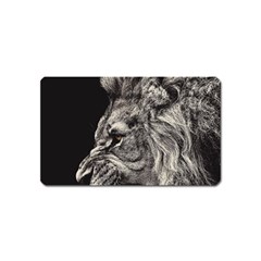 Angry Male Lion Magnet (name Card) by Jancukart